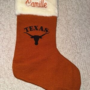 Texas Longhorns Holiday Stocking - Personalized “Camille”